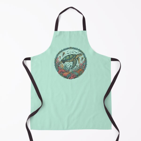 Item preview, Green Sea Turtle With Ocean Wildlife designed and sold by BirdsnStuff.