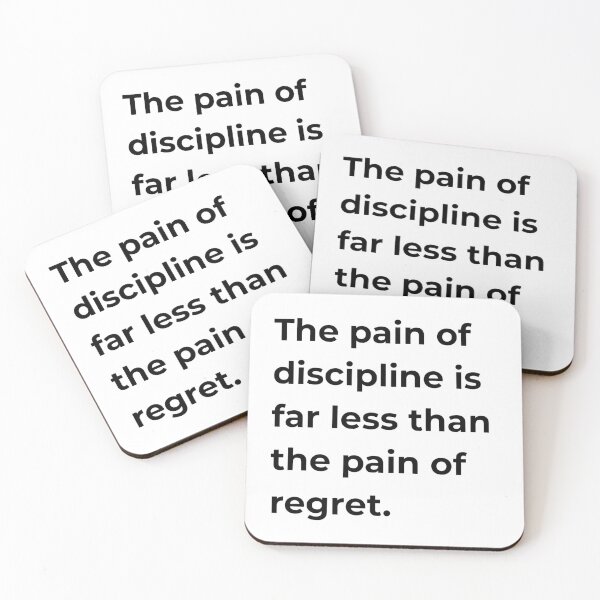 Item preview, The Pain of Discipline HD Sticker – New Year Gym Motivation Regret vs Discipline Quote | 2026 new year goal and resolution designed and sold by MillionaireGenZ ⭐⭐⭐⭐⭐ (5.0).