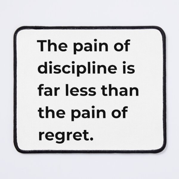 Item preview, The Pain of Discipline HD Sticker – New Year Gym Motivation Regret vs Discipline Quote | 2026 new year goal and resolution designed and sold by MillionaireGenZ ⭐⭐⭐⭐⭐ (5.0).