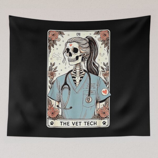 Item preview, The Vet Tech Tarot Card Veterinary Medicine designed and sold by MerchDeviant.