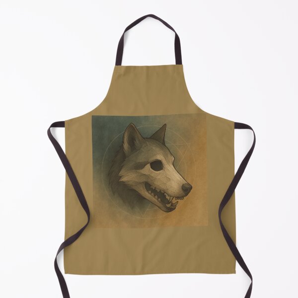 Item preview, Wolf Skull – Geometric Spirit Fossil Portrait Art designed and sold by GeoWild Designs.