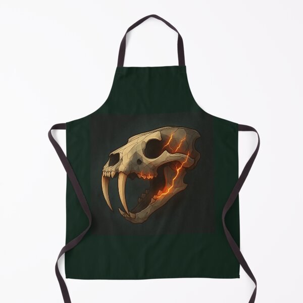 Item preview, Sabertooth Skull – Lava Fracture Glow Fossil Art designed and sold by GeoWild Designs.