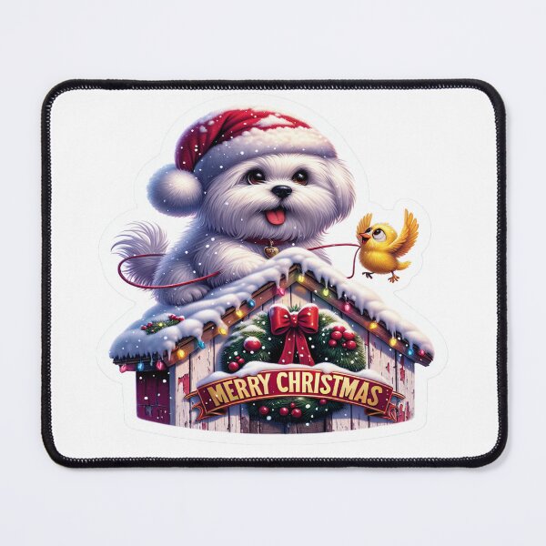 Item preview, Modern Realistic Snoopy Christmas Sticker: Festive Doghouse Scene with Woodstock in High-Quality Detail designed and sold by ARTCREATESHOP.