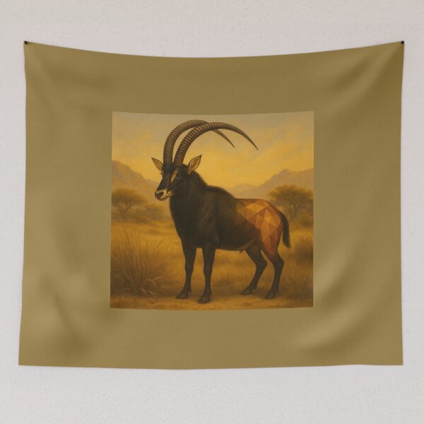 Item preview, Giant Sable Antelope – Regal Guardian of the Savannah Wildlife Art designed and sold by GeoWild Designs.