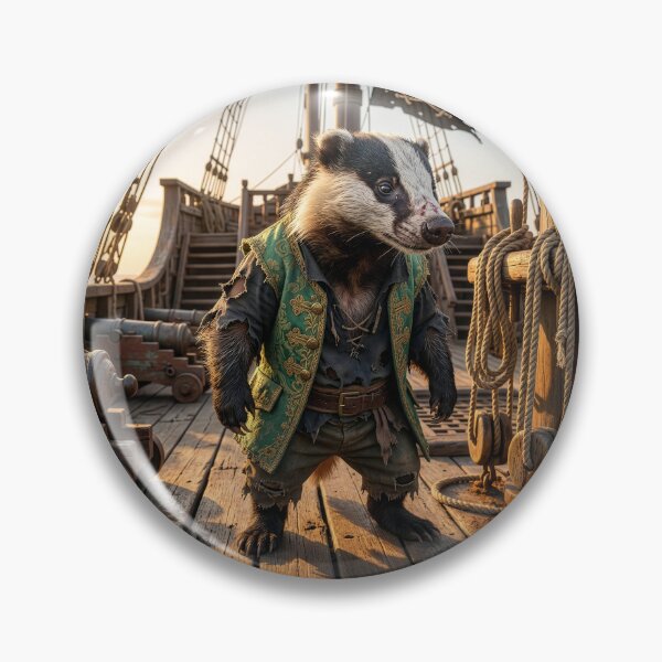 Item preview, The Dreadful Badger Pirate designed and sold by Tridentulus.