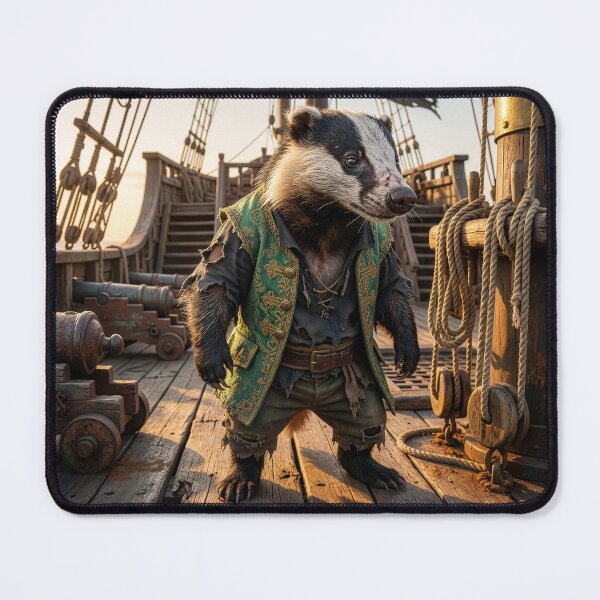 Item preview, The Dreadful Badger Pirate designed and sold by Tridentulus.