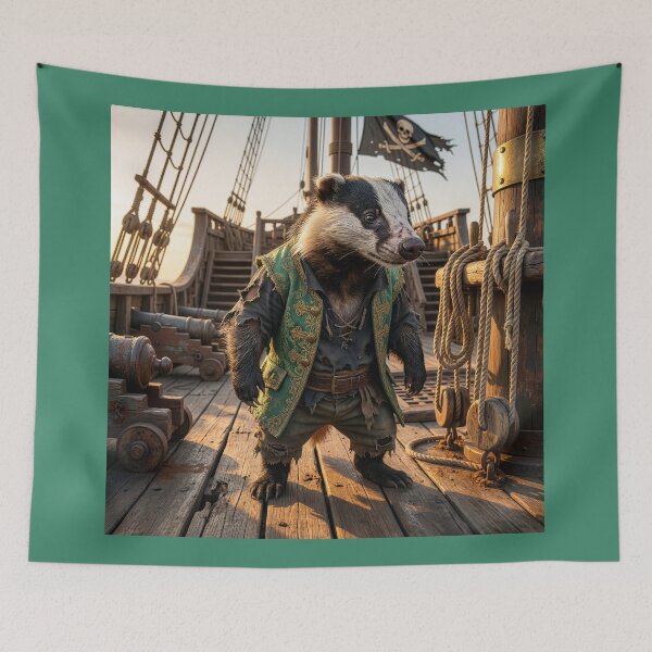 Item preview, The Dreadful Badger Pirate designed and sold by Tridentulus.