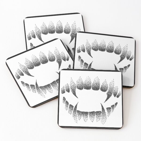 Item preview, stippled vampire teeth  designed and sold by JayBugArt.