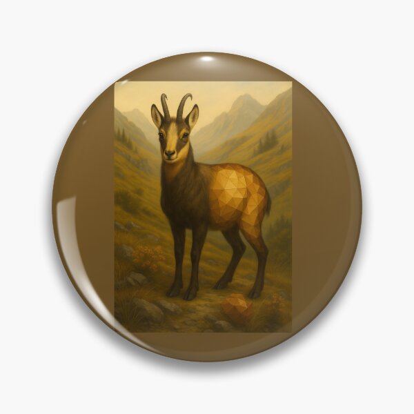 Item preview, Chamois – Mountain Spirit in Golden Valleys Wildlife Art designed and sold by GeoWild Designs.