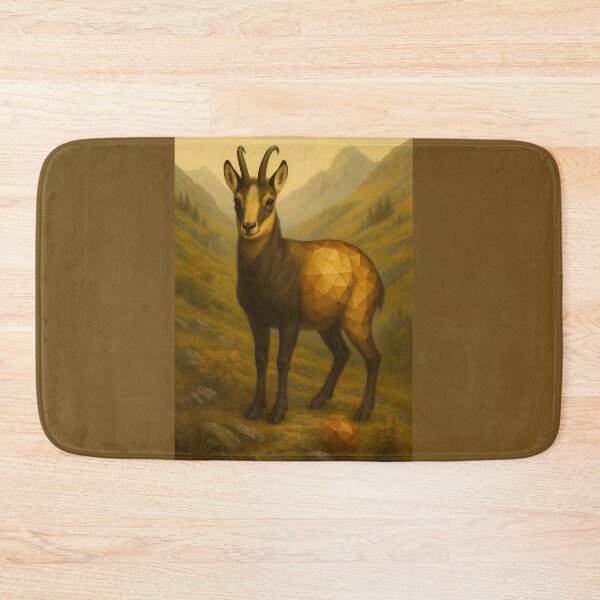 Item preview, Chamois – Mountain Spirit in Golden Valleys Wildlife Art designed and sold by GeoWild Designs.