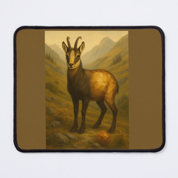 Item preview, Chamois – Mountain Spirit in Golden Valleys Wildlife Art designed and sold by GeoWild Designs.