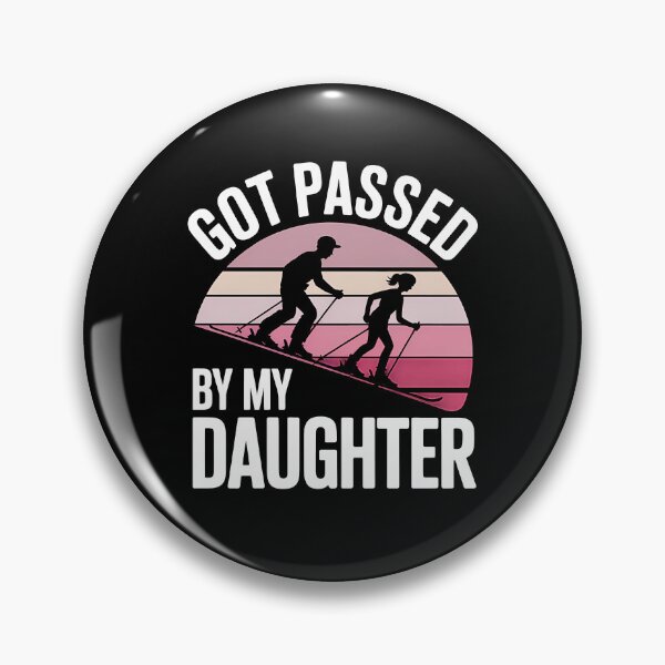 Item preview, Got Passed By My Daughter Funny Skiing Design | Father Daughter Ski Humor | Winter Sports Silhouette Art designed and sold by Alluka Brand.