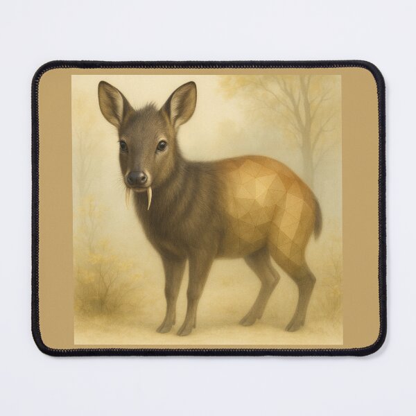 Item preview, Musk Deer – Fanged Forest Deer Geometric Wildlife Art designed and sold by GeoWild Designs.