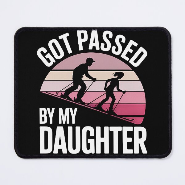 Item preview, Got Passed By My Daughter Funny Skiing Design | Father Daughter Ski Humor | Winter Sports Silhouette Art designed and sold by Alluka Brand.