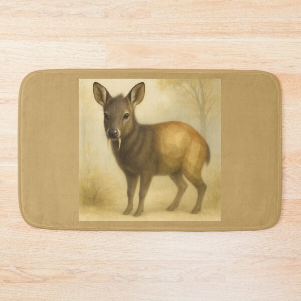 Item preview, Musk Deer – Fanged Forest Deer Geometric Wildlife Art designed and sold by GeoWild Designs.
