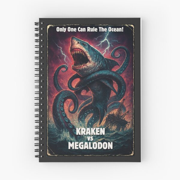 Item preview, Kraken vs Megalodon - Creature Feature B Movie Horror designed and sold by FilMate.