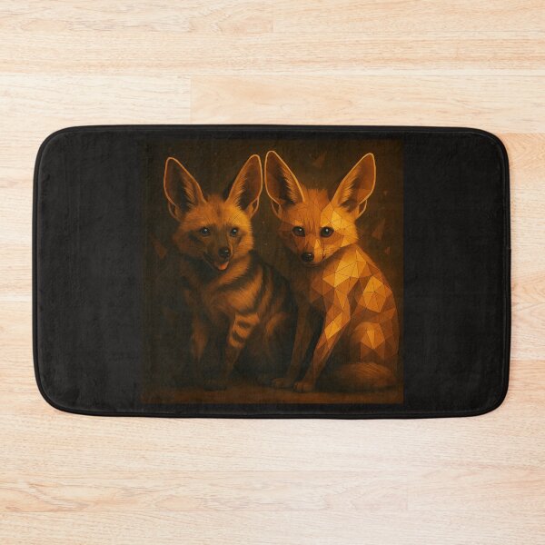 Item preview, Aardwolf Pair – Geometric African Wildlife Art designed and sold by GeoWild Designs.