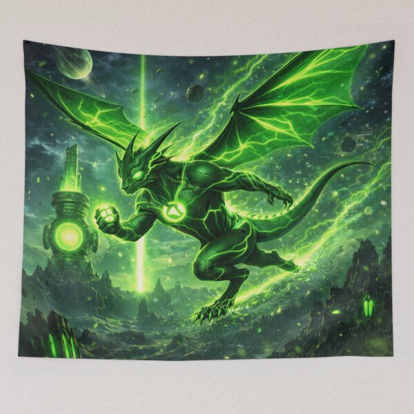 Item preview, Emerald Will Dragon – Superhero Dragon Heroes Art designed and sold by EpicDragons-.