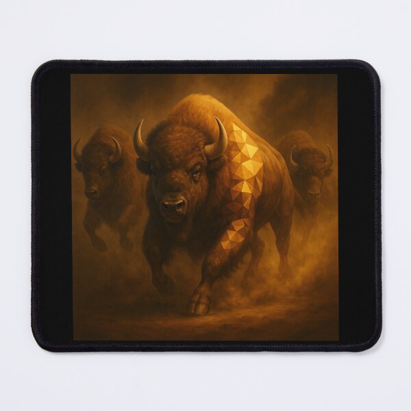 Item preview, Bison – Geometric Prairie Thunder Charge Wildlife Art designed and sold by GeoWild Designs.