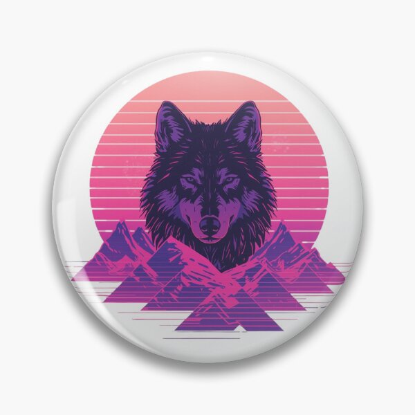Artikelvorschau, Retro Wolf entworfen und verkauft von RisingWolfStudio.