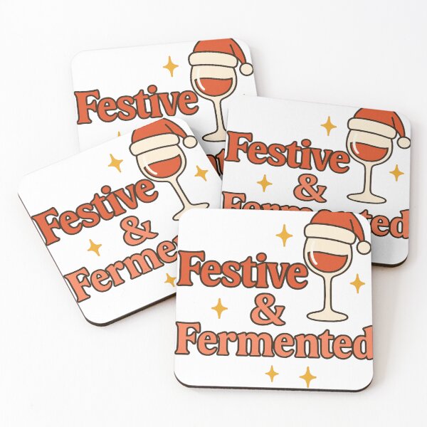 Item preview, Festive & Fermented – Funny Christmas Wine Graphic designed and sold by Painted Moon by Luna Bee™.