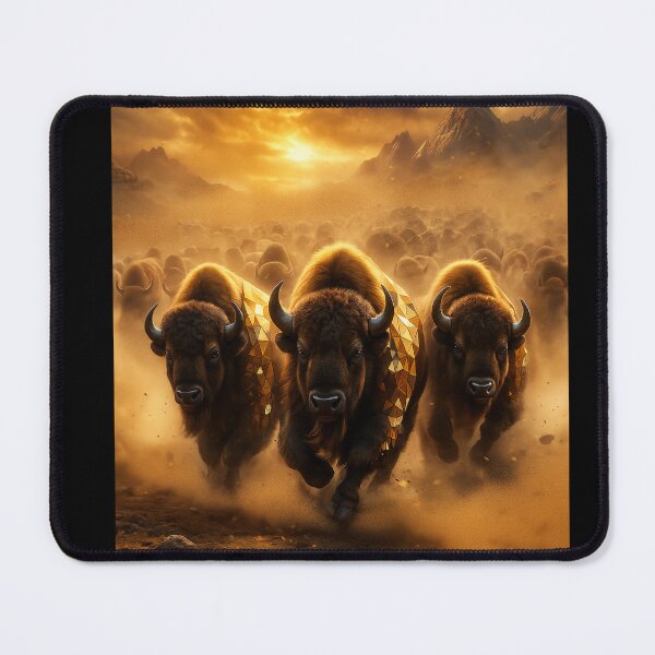 Item preview, Bison Stampede – Geometric Sunset Thunder Run Wildlife Art designed and sold by GeoWild Designs.