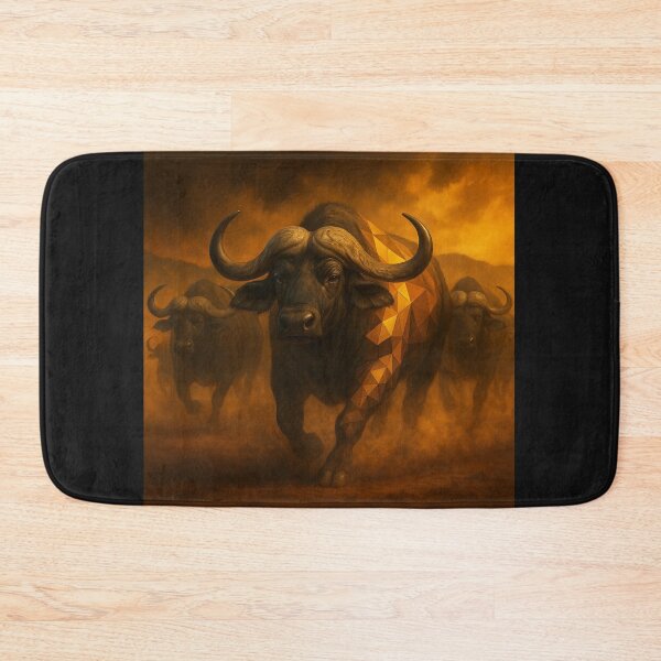 Item preview, African Buffalo Stampede – Geometric Wildlife Power Art designed and sold by GeoWild Designs.