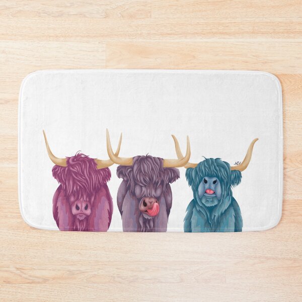 Item preview, Purple Highland Cows designed and sold by smoothfoxill.