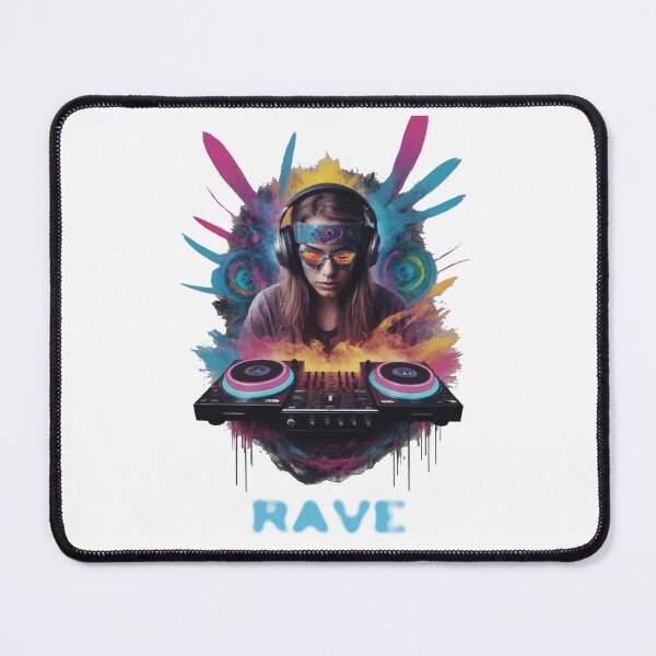 Item preview, Female DJ Rave Vibrant Techno Music designed and sold by 140bpmmusic.