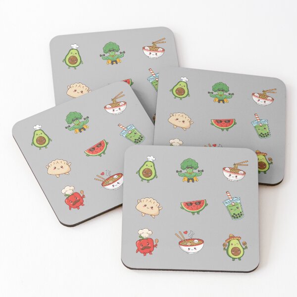 Item preview, Kawaii Food Friends Sticker Pack – Cute Snacks & Drinks  designed and sold by MerchYouSearch.