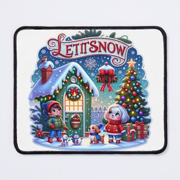 Item preview, Modern Realistic Peanuts Christmas Sticker Prompt: High-Quality Let It Snow Design designed and sold by ARTCREATESHOP.