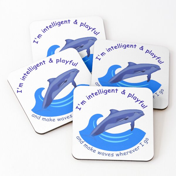 Item preview, Dolphin intelligent and playful message designed and sold by ChimaGraphics.