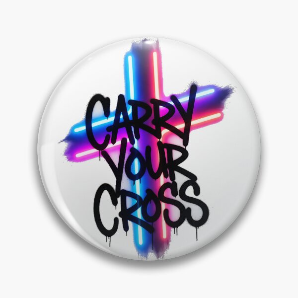 Item preview, Neon Retrowave "Carry Your Cross" designed and sold by Ever-Shop.