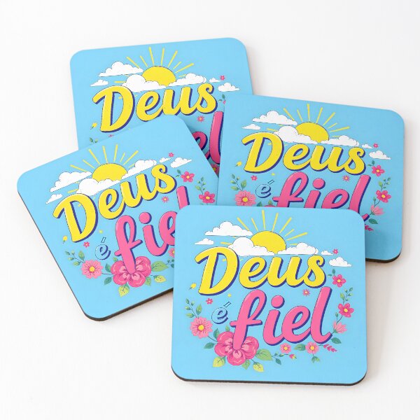 Item preview, Portuguese phrase “Deus é fiel” (God is faithful) designed and sold by Beleza e Estilo.