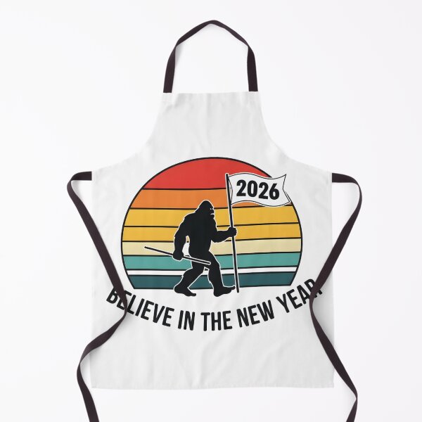 Item preview, Believe In The New Year 2026 Bigfoot Sasquatch Retro Sunset Flag designed and sold by Abdeelol.