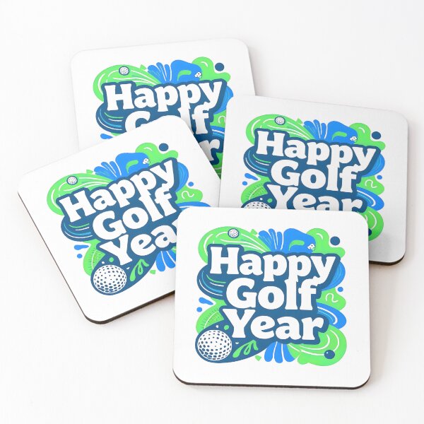 Item preview, Happy Golf Year – Modern Golf Art designed and sold by MKV Design.