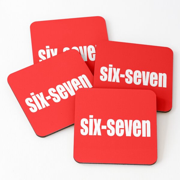Item preview, Six-Seven White Letters-Red Background designed and sold by dcroffe.
