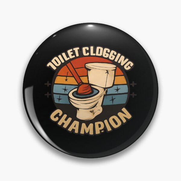 Item preview, Toilet Clogging Champion – Funny Retro Toilet Plunger  Design designed and sold by sssweetness.