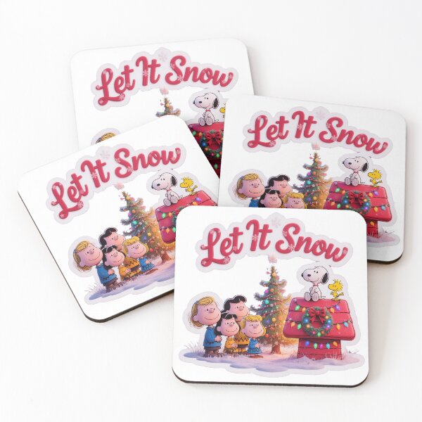 Item preview, Premium Peanuts Holiday Vinyl Sticker  Modern Let It Snow Scene designed and sold by ARTCREATESHOP.
