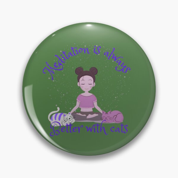 Item preview, Meditation is always Better with cats designed and sold by Nightshade Pixie Creations.