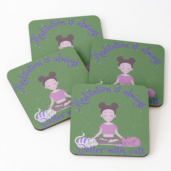 Item preview, Meditation is always Better with cats designed and sold by Nightshade Pixie Creations.