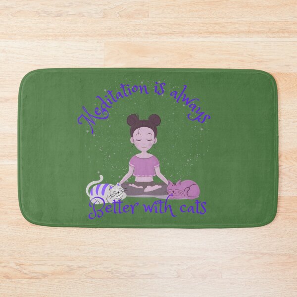 Item preview, Meditation is always Better with cats designed and sold by Nightshade Pixie Creations.