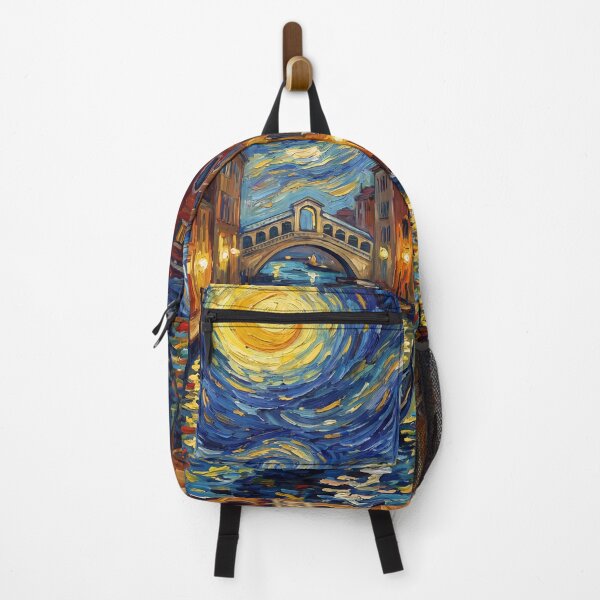 Item preview, Impressionistic Venetian Canal Night Painting designed and sold by DenBox.