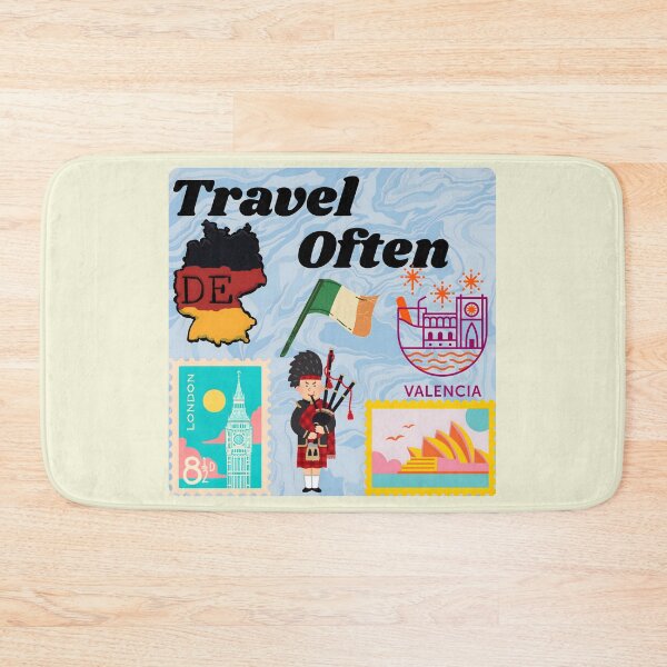 Item preview, Travel Often, Blue designed and sold by Nightshade Pixie Creations.