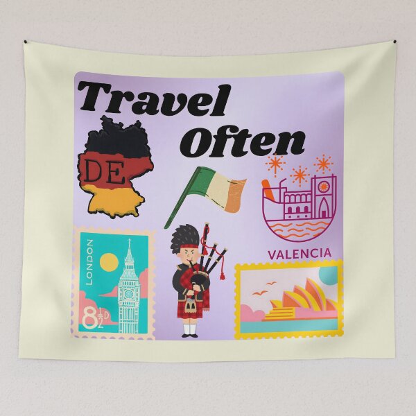 Item preview, Travel Often, Lavender designed and sold by Nightshade Pixie Creations.