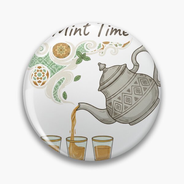 Item preview, Mint Time Moroccan Tea Illustration – Traditional Teapot & Mint Tea Art Design designed and sold by ZYNORAworld.