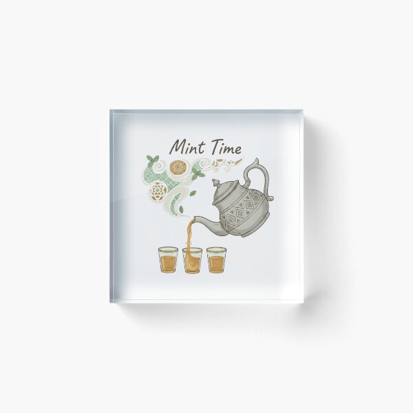 Item preview, Mint Time Moroccan Tea Illustration – Traditional Teapot & Mint Tea Art Design designed and sold by ZYNORAworld.