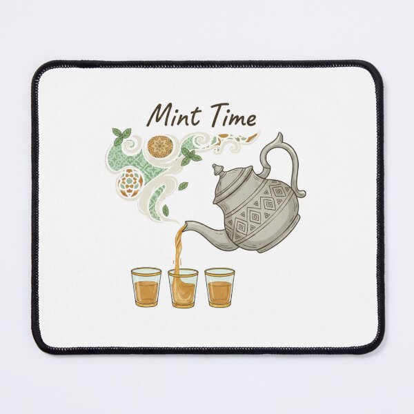 Item preview, Mint Time Moroccan Tea Illustration – Traditional Teapot & Mint Tea Art Design designed and sold by ZYNORAworld.