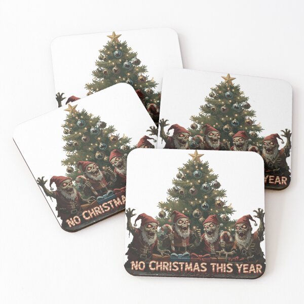 Item preview, Horror Christmas – Zombie Santa No Christmas This Year Dark Holiday Art designed and sold by SplashPixel.