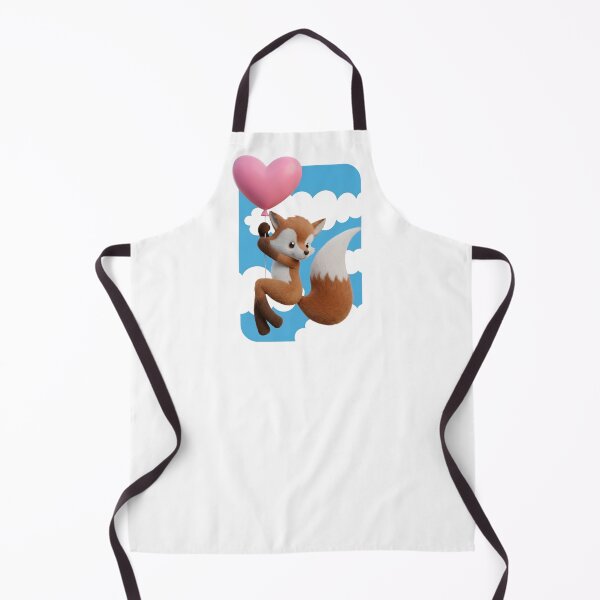 Item preview, Little Fox Flying with Heart Balloon designed and sold by Kokoristudio.